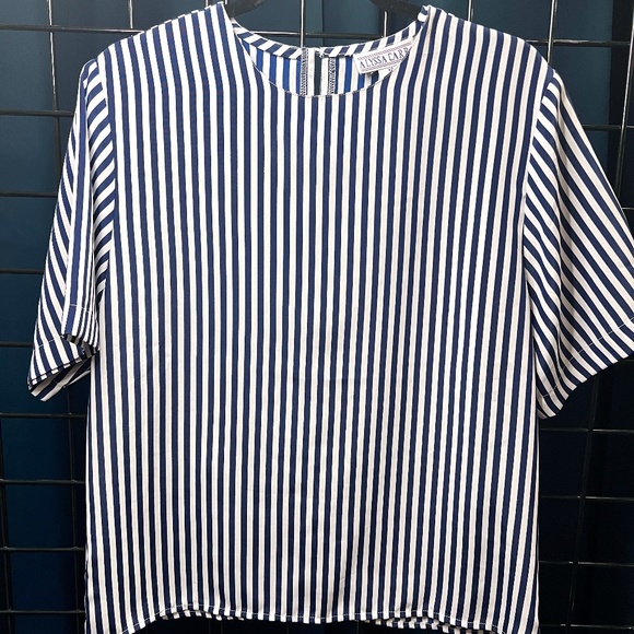 Alyssa Carr Stripped Blouse - Picture 1 of 2